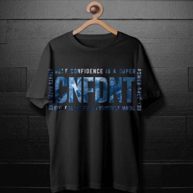 Confident Blue Short-Sleeve T-Shirt